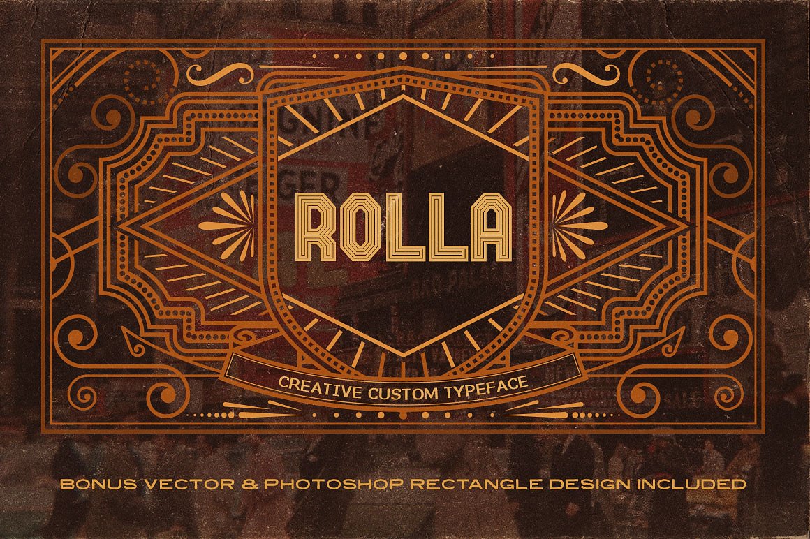 复古风格字体Rolla - 4 Retro Style Fo