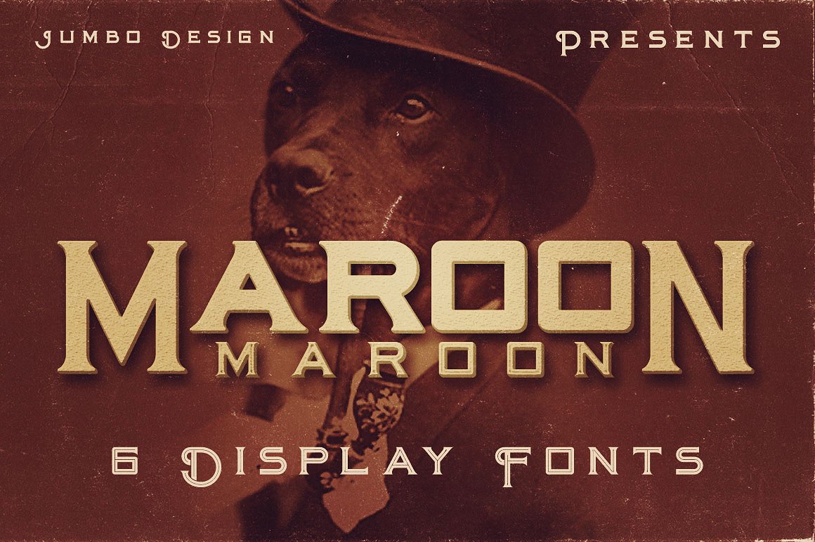 复古风格字体Maroon - 6 Vintage Style