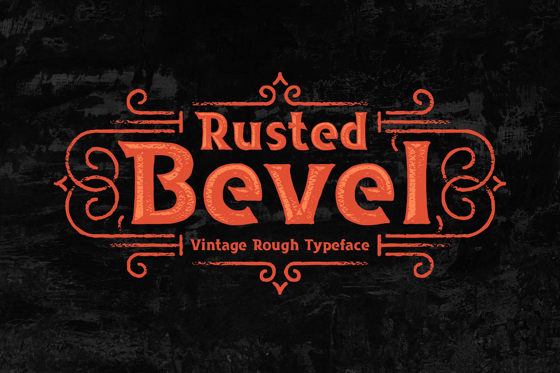 生锈斜角复古字体Rusted Bevel vintage f