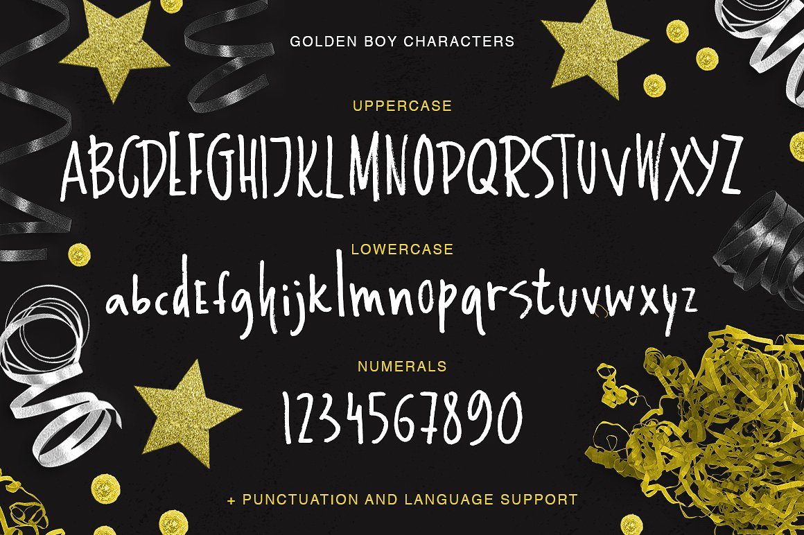 金童标记字体Golden Boy - marker font