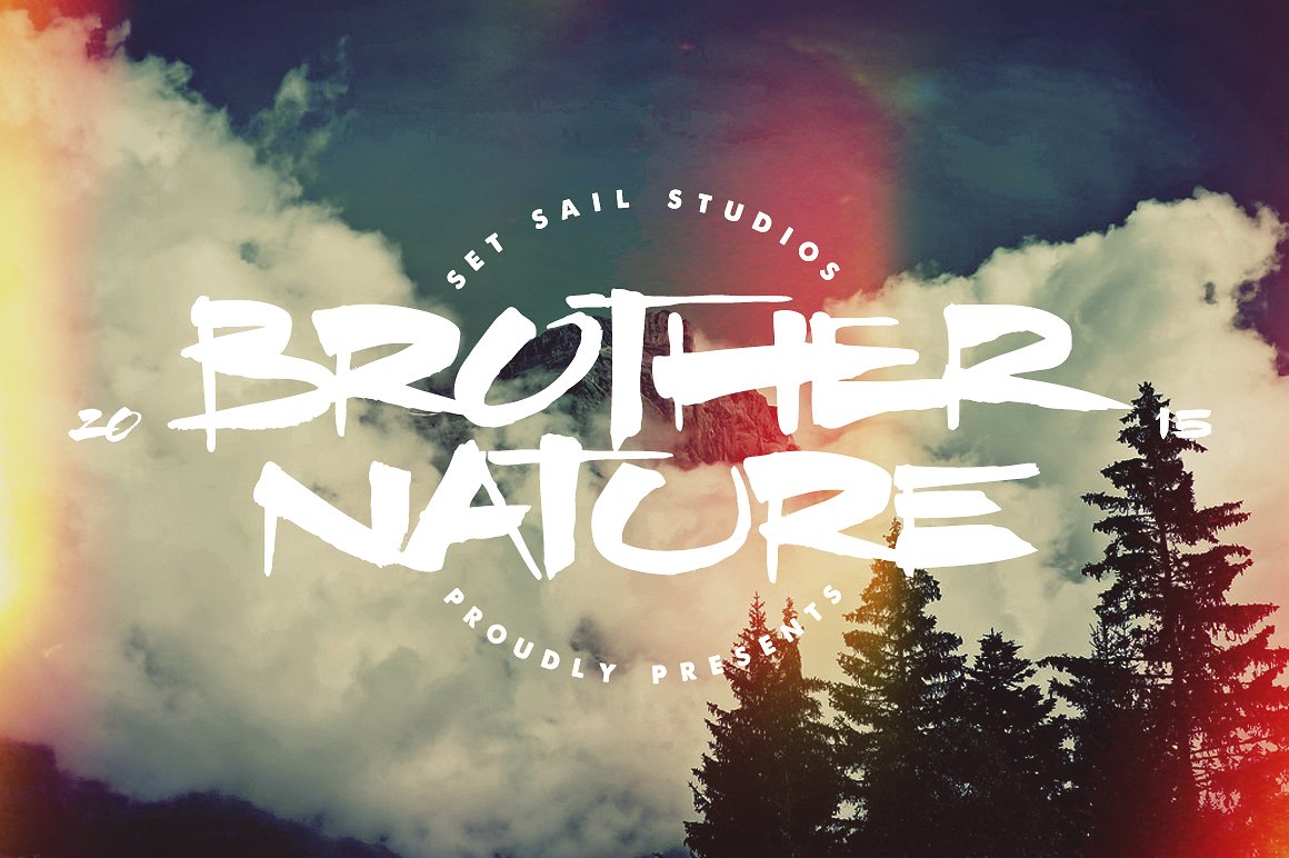 油漆刷字体Brother Nature #247093