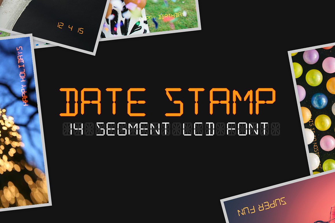 黑色英文字体Date Stamp #461855
