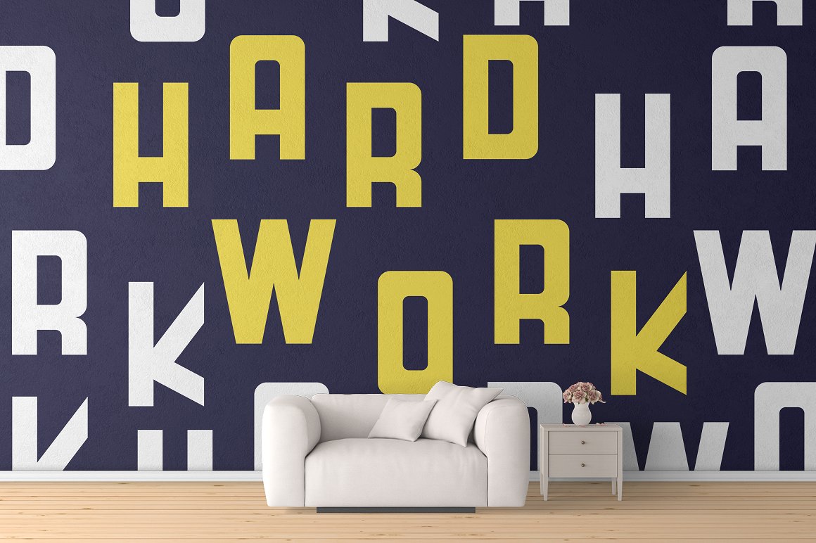 硬木样式的字体HardWork - Display Font