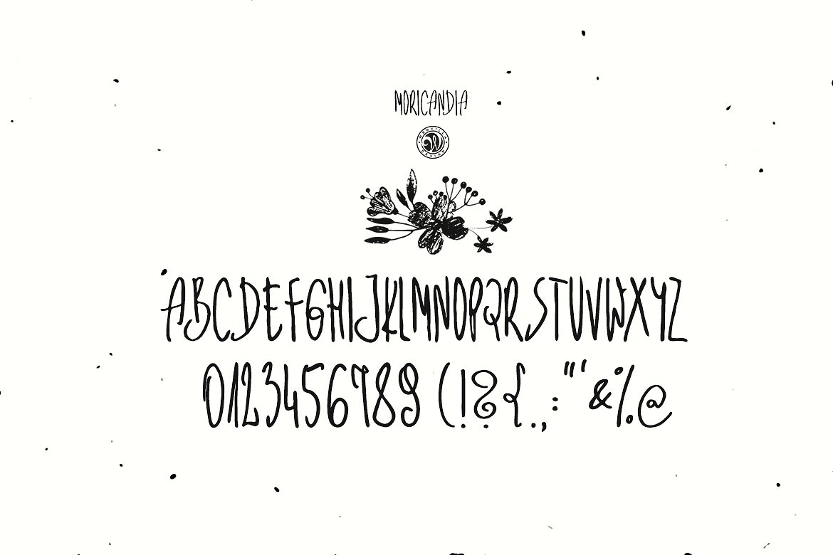 手刻字字体Moricandia Font #1497038