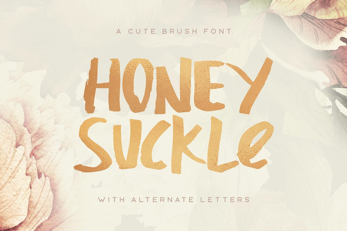 金银花字体Honeysuckle Typeface #163