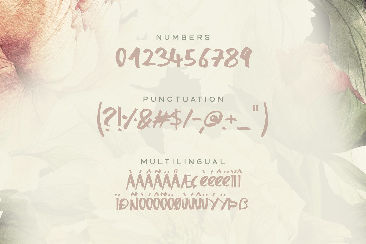 金银花字体Honeysuckle Typeface #163