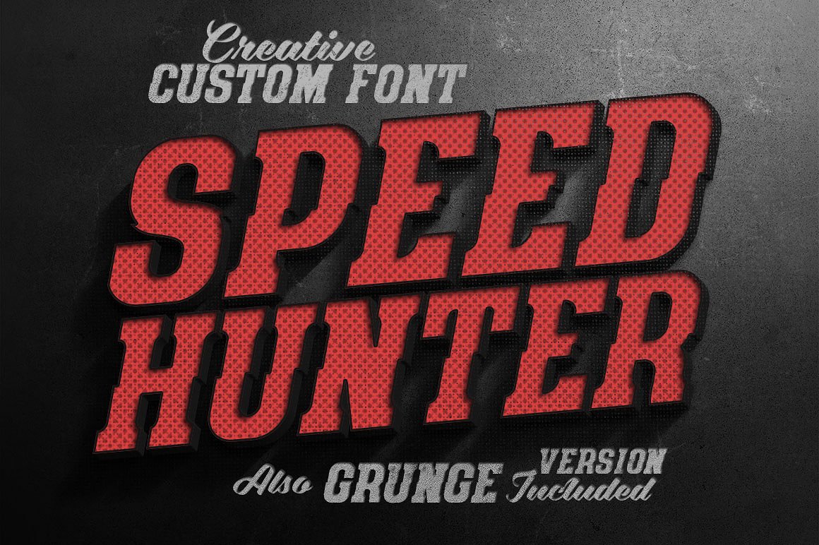复古字体SpeedHunter - 4 Retro Font