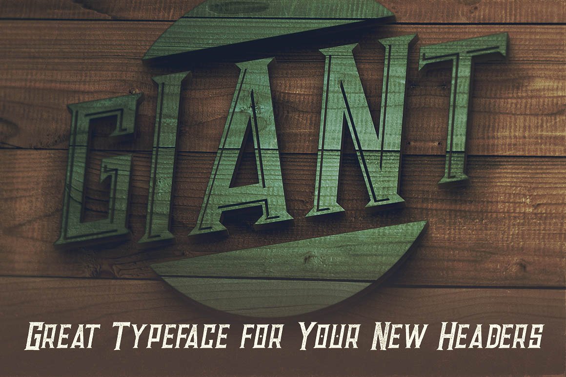 复古风格字体Giant - 6 Vintage Style