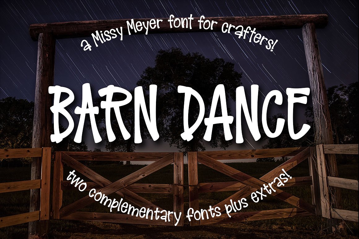 乡村风格的字体Barn Dance: a country-s