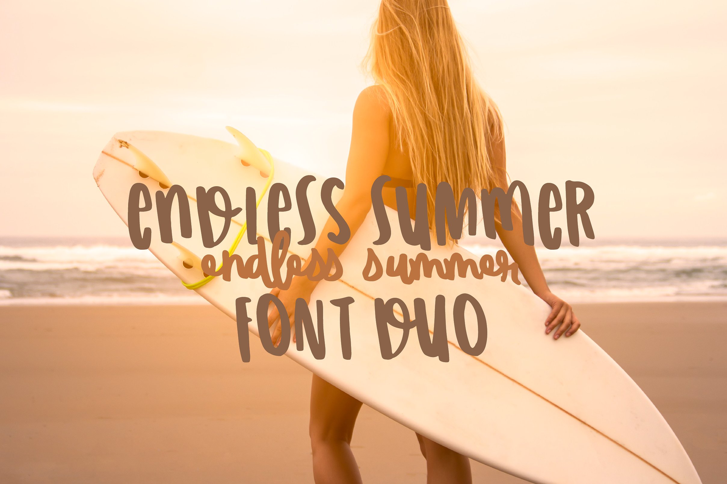 无尽夏日字体Endless Summer Font Duo