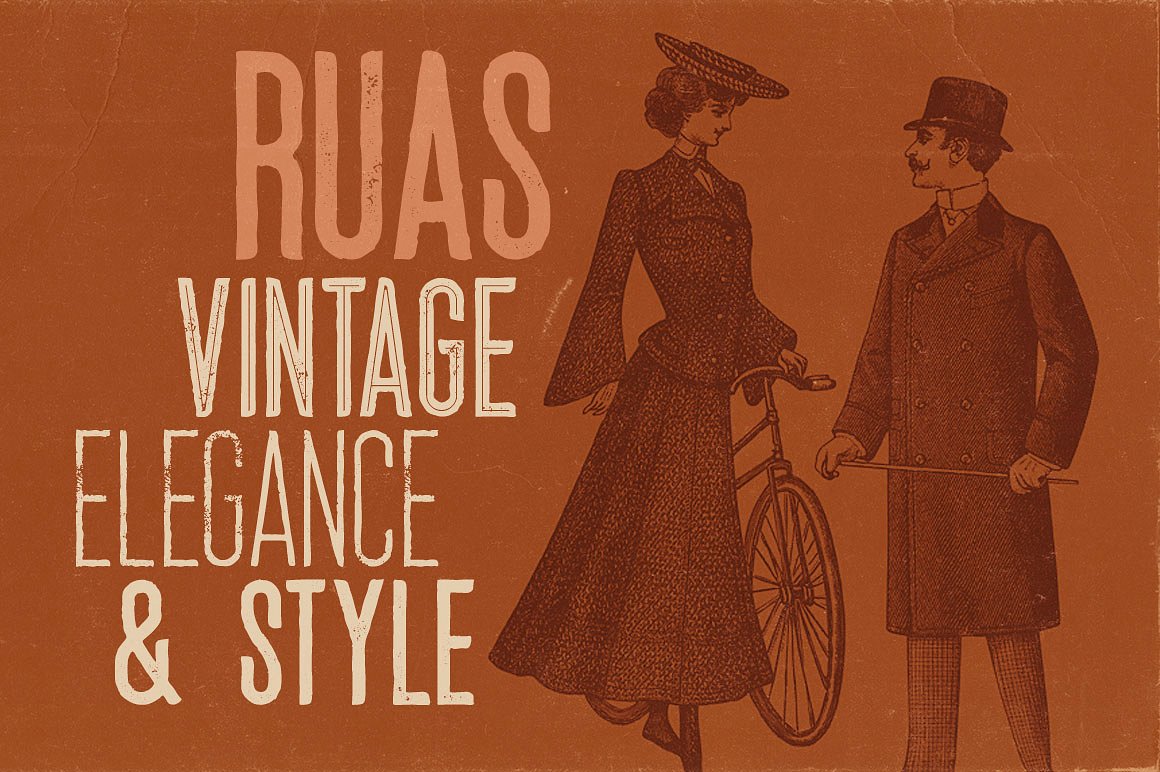 复古街道Ruas - 6 Vintage Style Fon