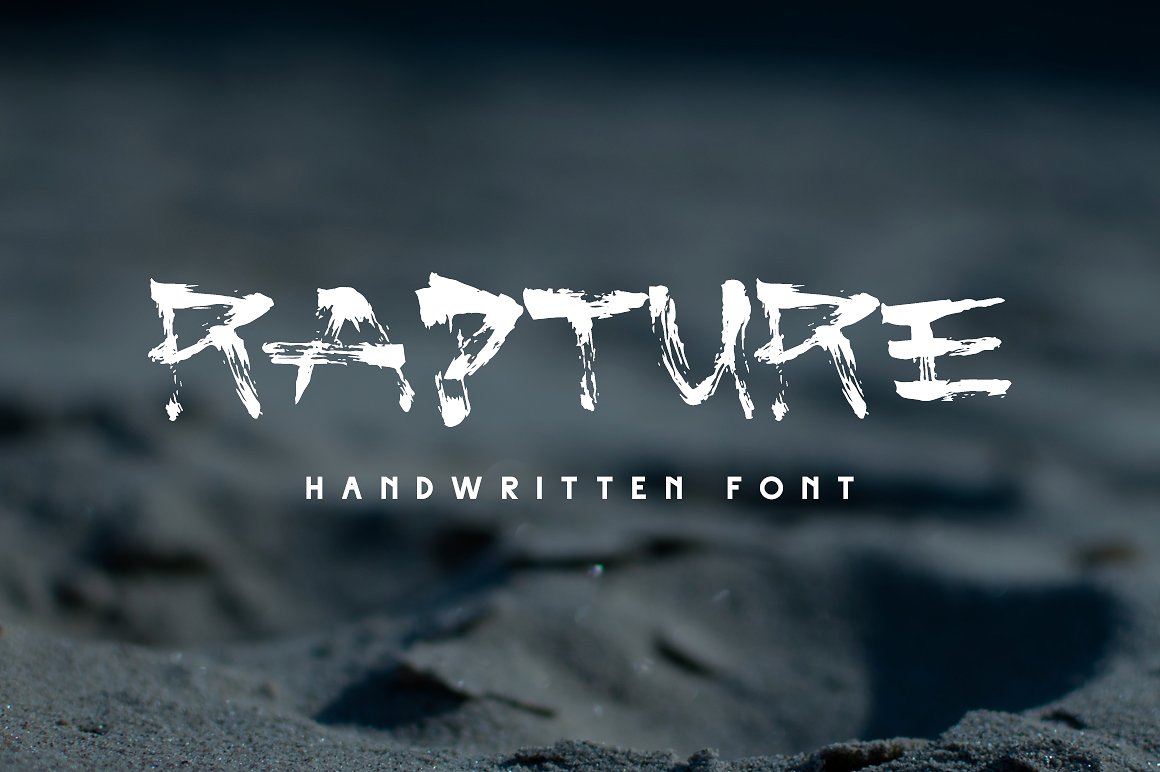 高级画笔字体Rapture — Brush Font #10