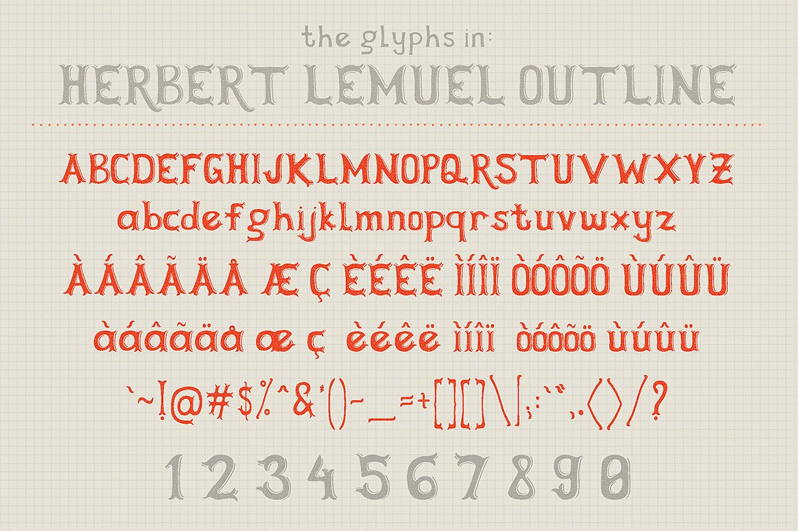 红色高级英文Herbert Lemuel Script #7