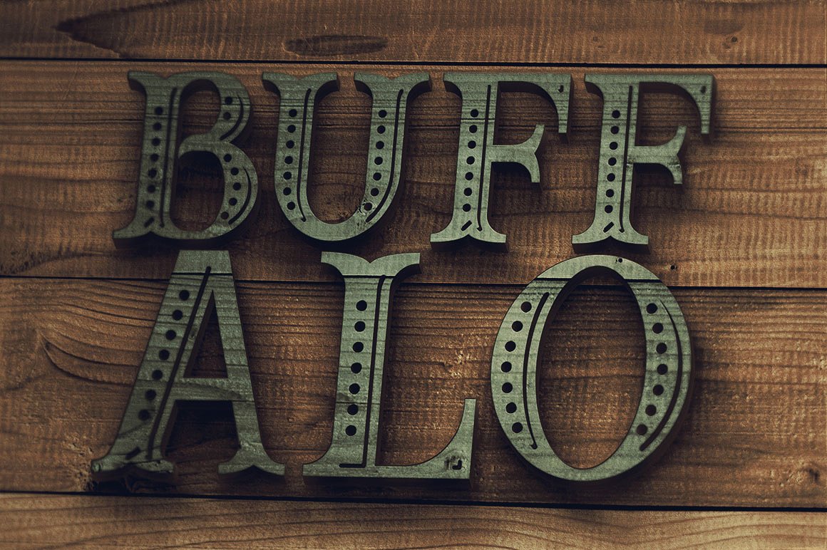 高级野牛封面Buffalo Typeface #175477