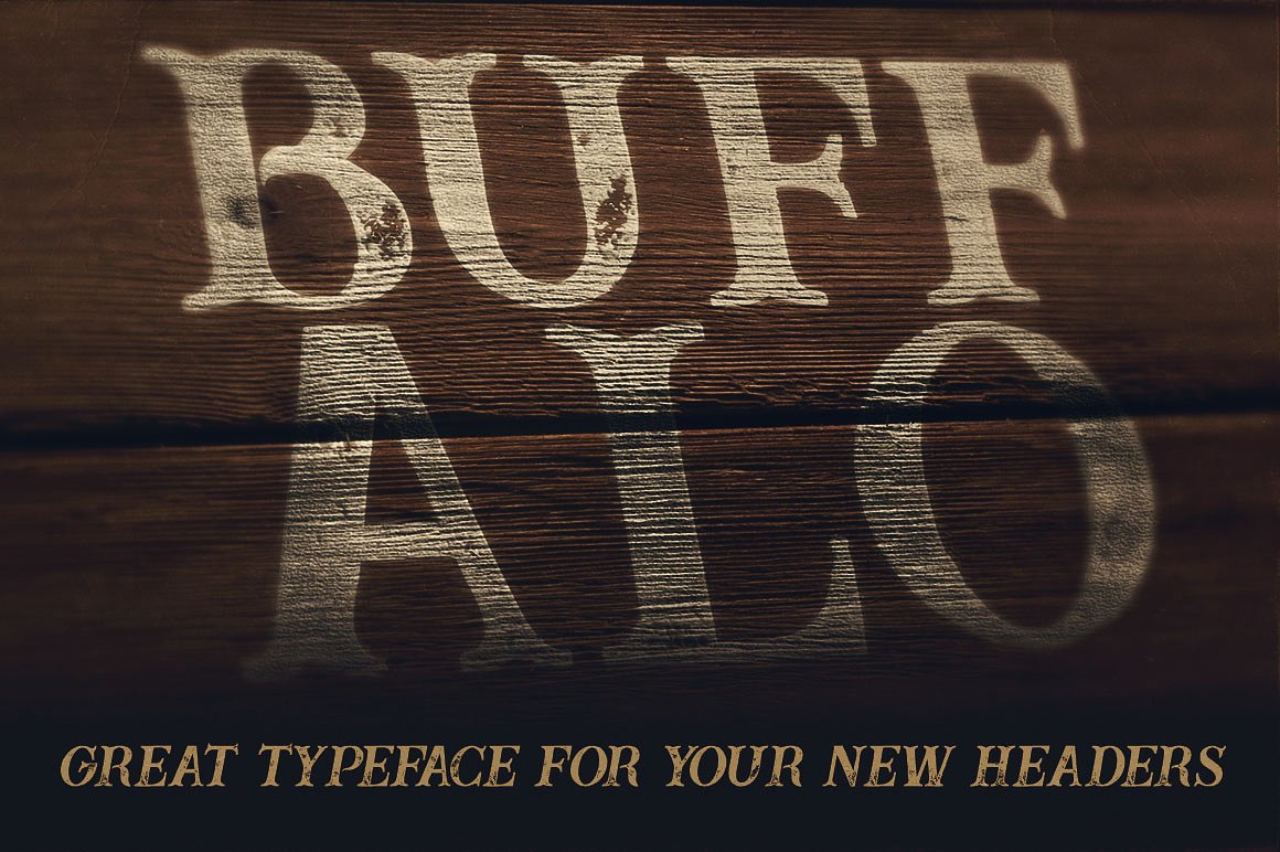 高级野牛封面Buffalo Typeface #175477