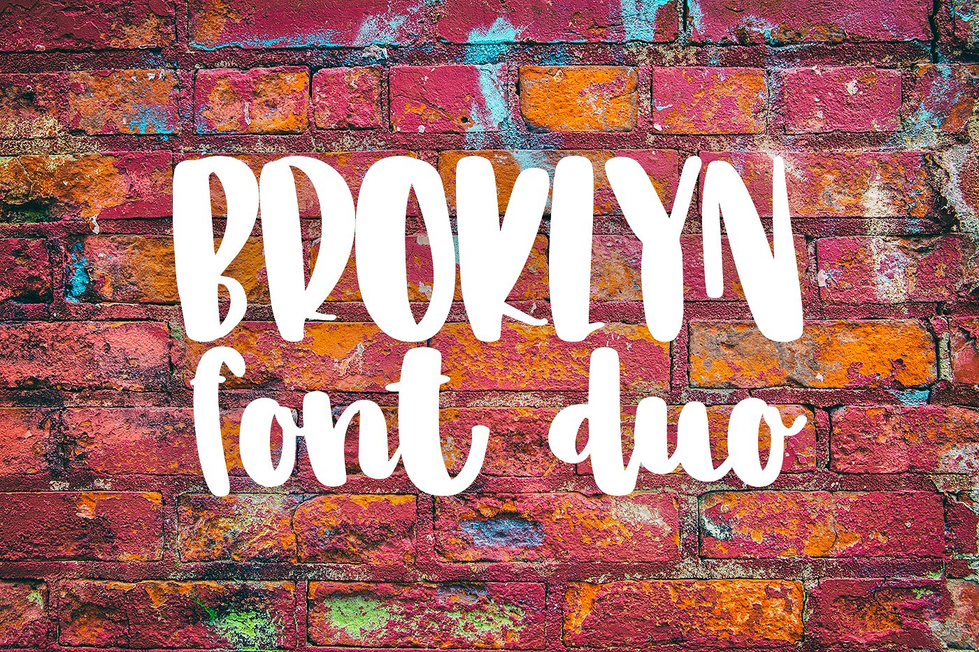 彩色英文封面Broklyn Font Duo #138583