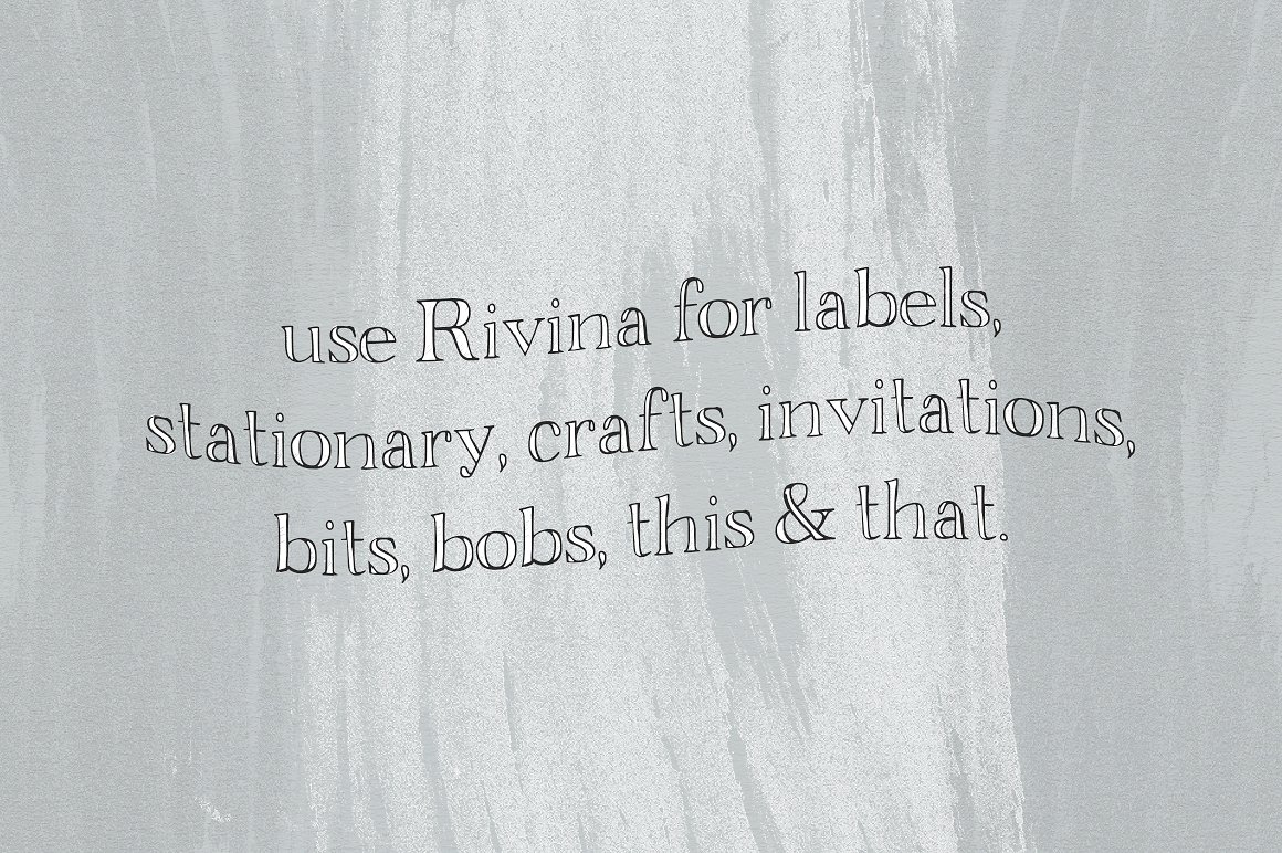 白色分层字体Rivina - Layered Font #1