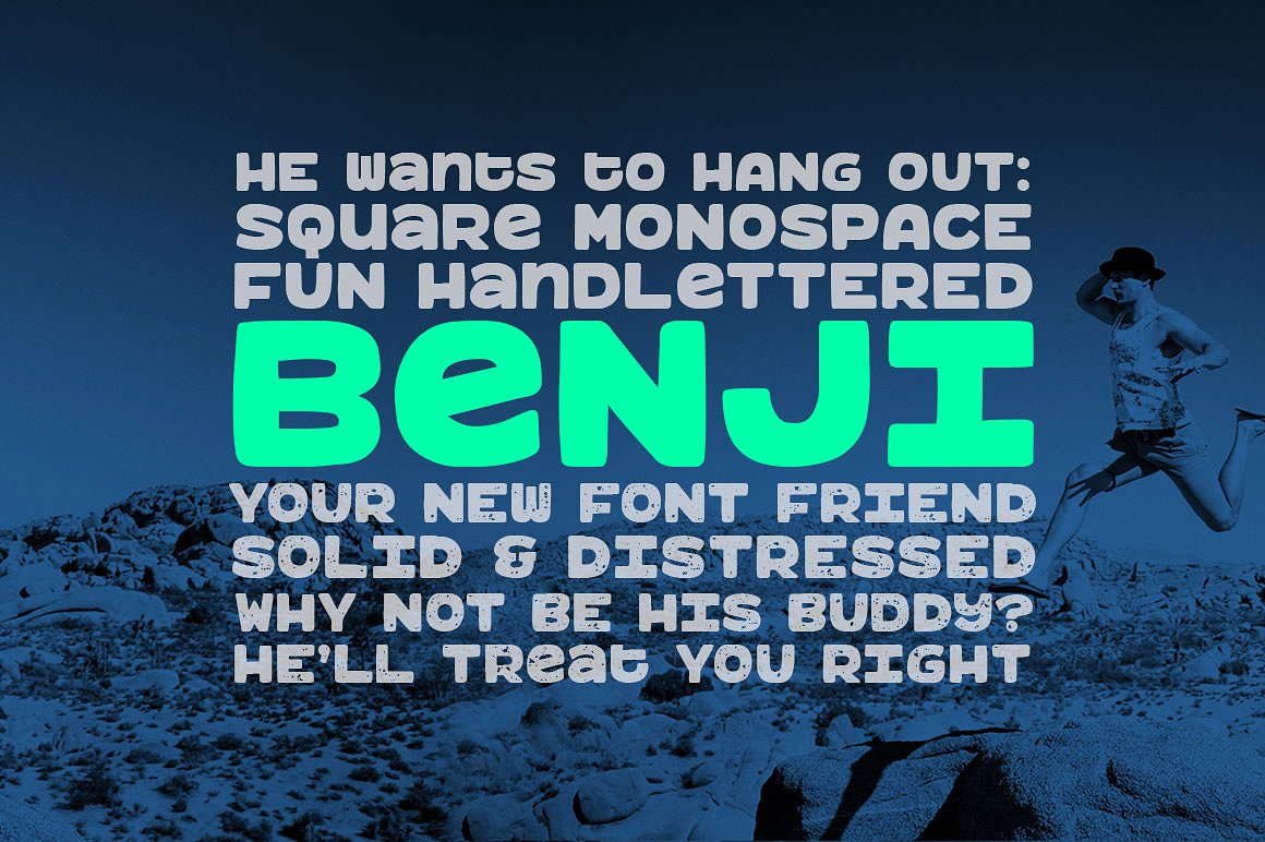 笨重的单格字体Benji: a heavy monospac