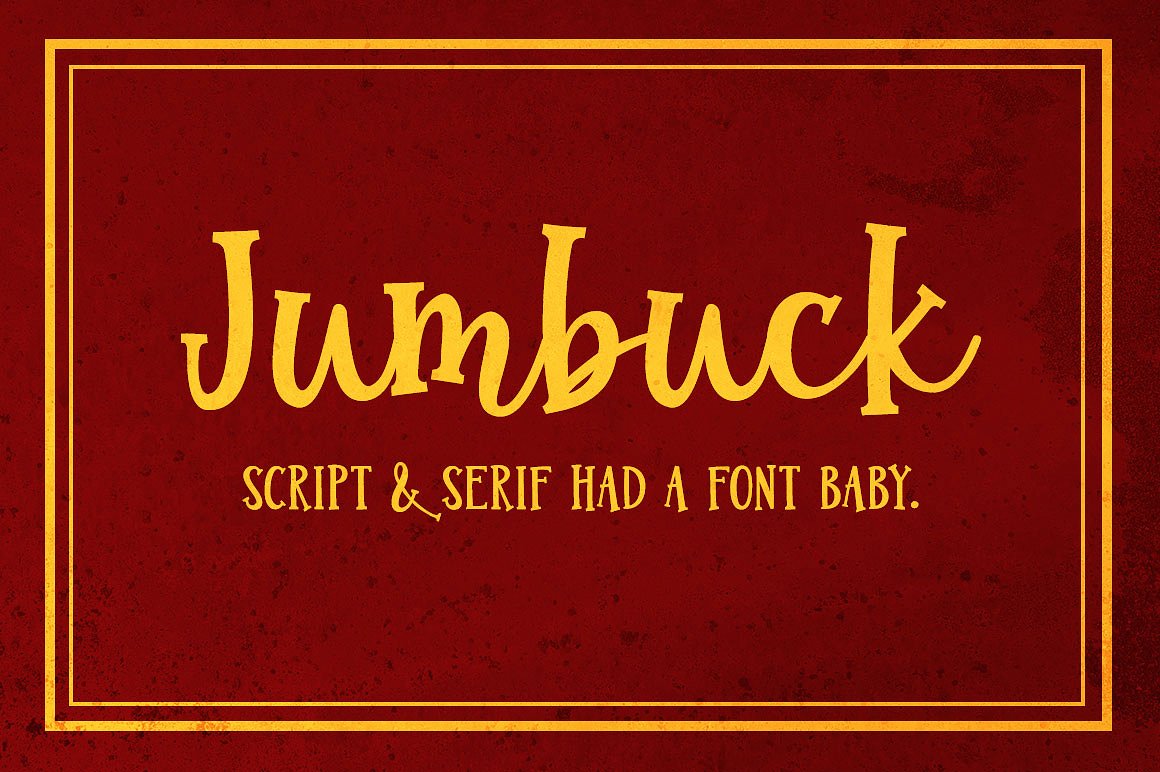 警长的脚本字体Jumbuck: a serif script