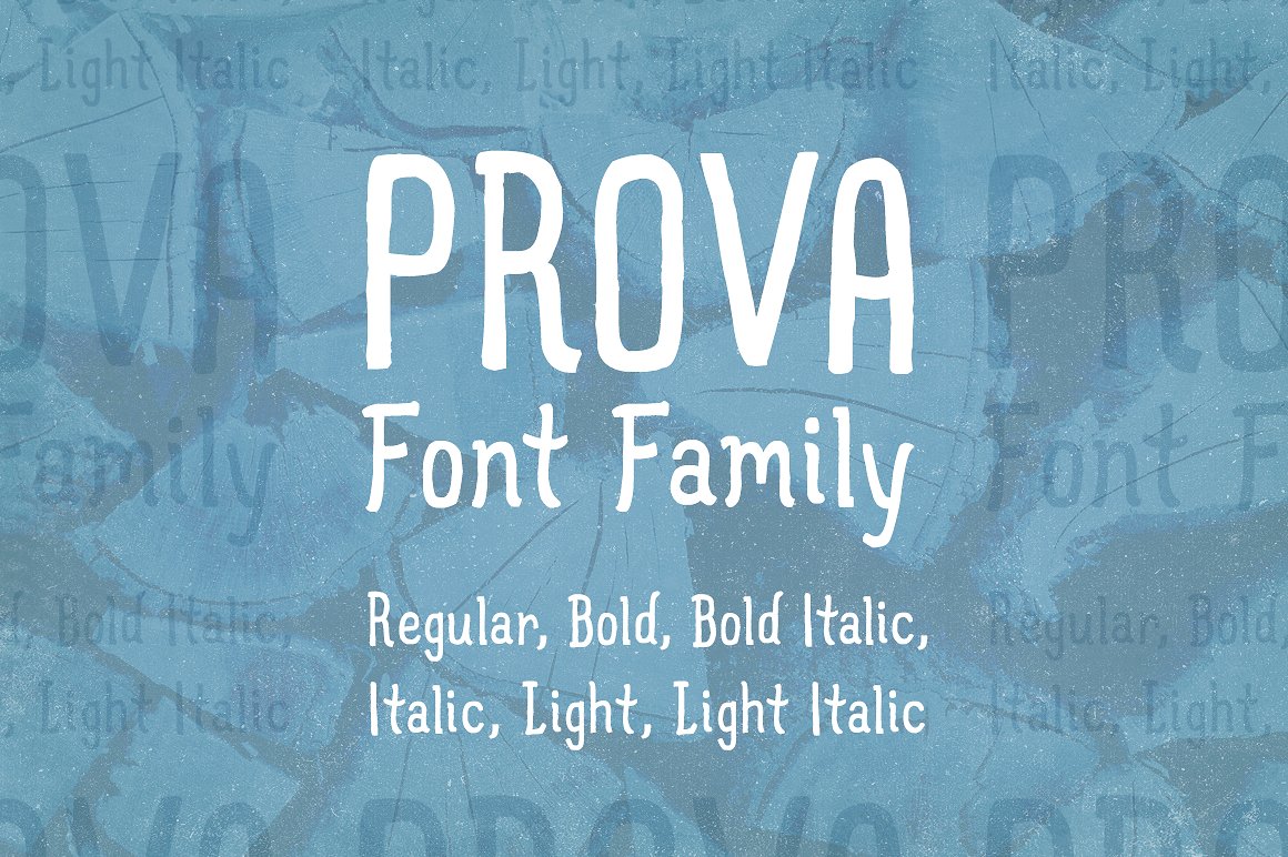 蓝色英文字母Prova 7-Font Family #500