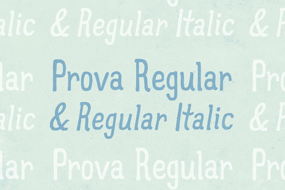 蓝色英文字母Prova 7-Font Family #500