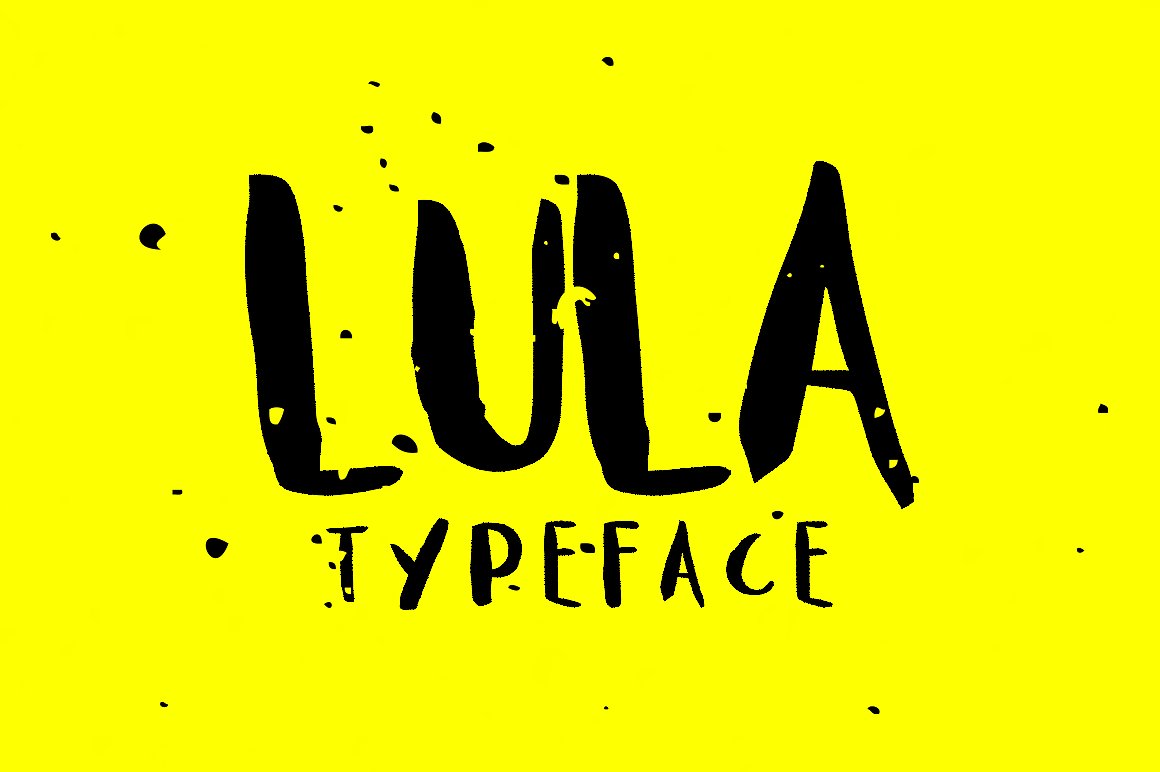 黄色手工字体Lula — Handmade Font #51