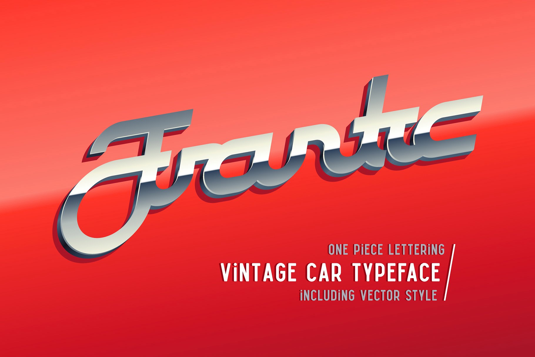 疯狂的复古字体Frantic vintage typefac