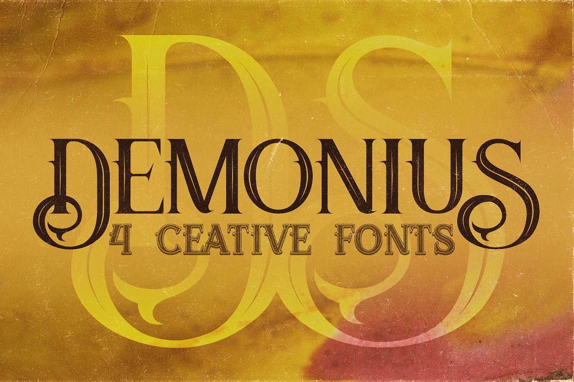 复古或复古字体Demonius - 4 Vintage or