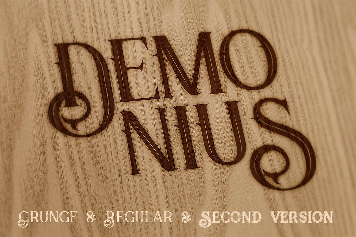 复古或复古字体Demonius - 4 Vintage or