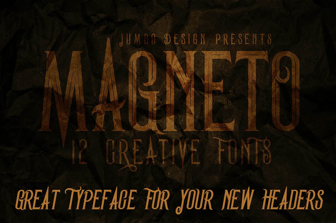 复古风格字体Magneto - 12 Vintage Sty