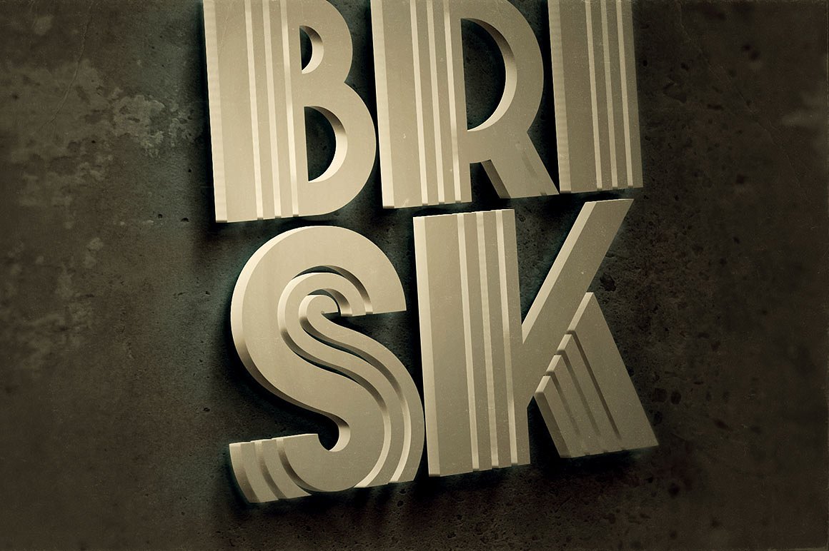 艺术装饰显示字体Brisk - 4 ArtDeco Disp