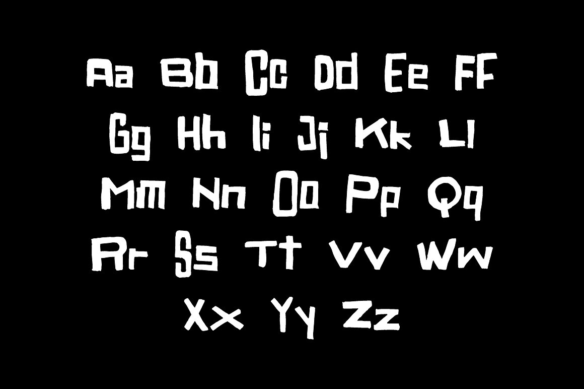 黑色高端字母Wild — Block Font #13963