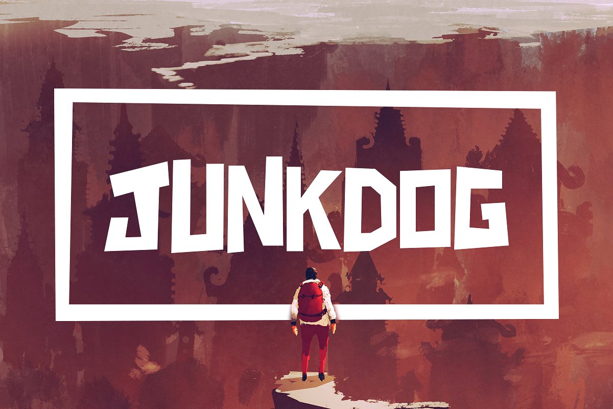 古典英文背景Junkdog Typeface #256456