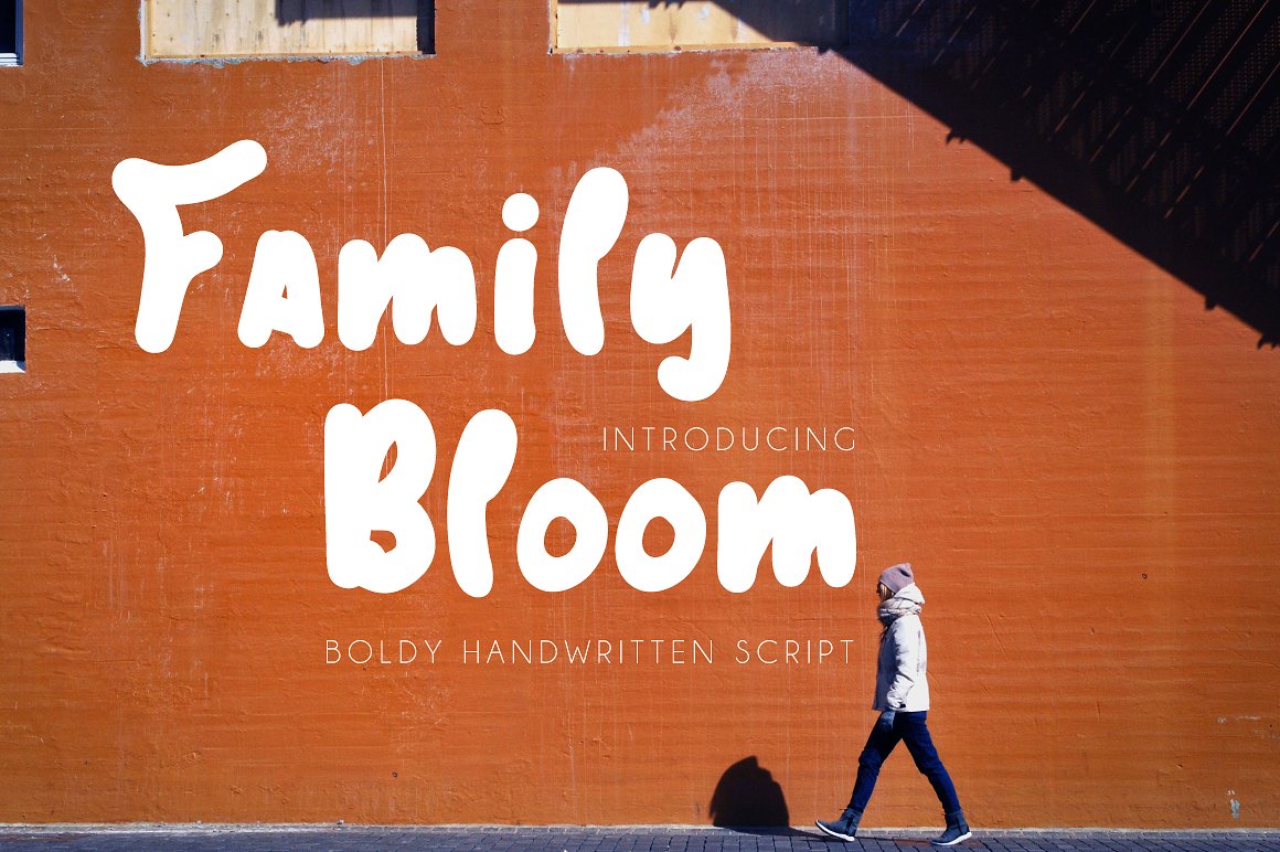 高端橙色封面Family Bloom Font #15746