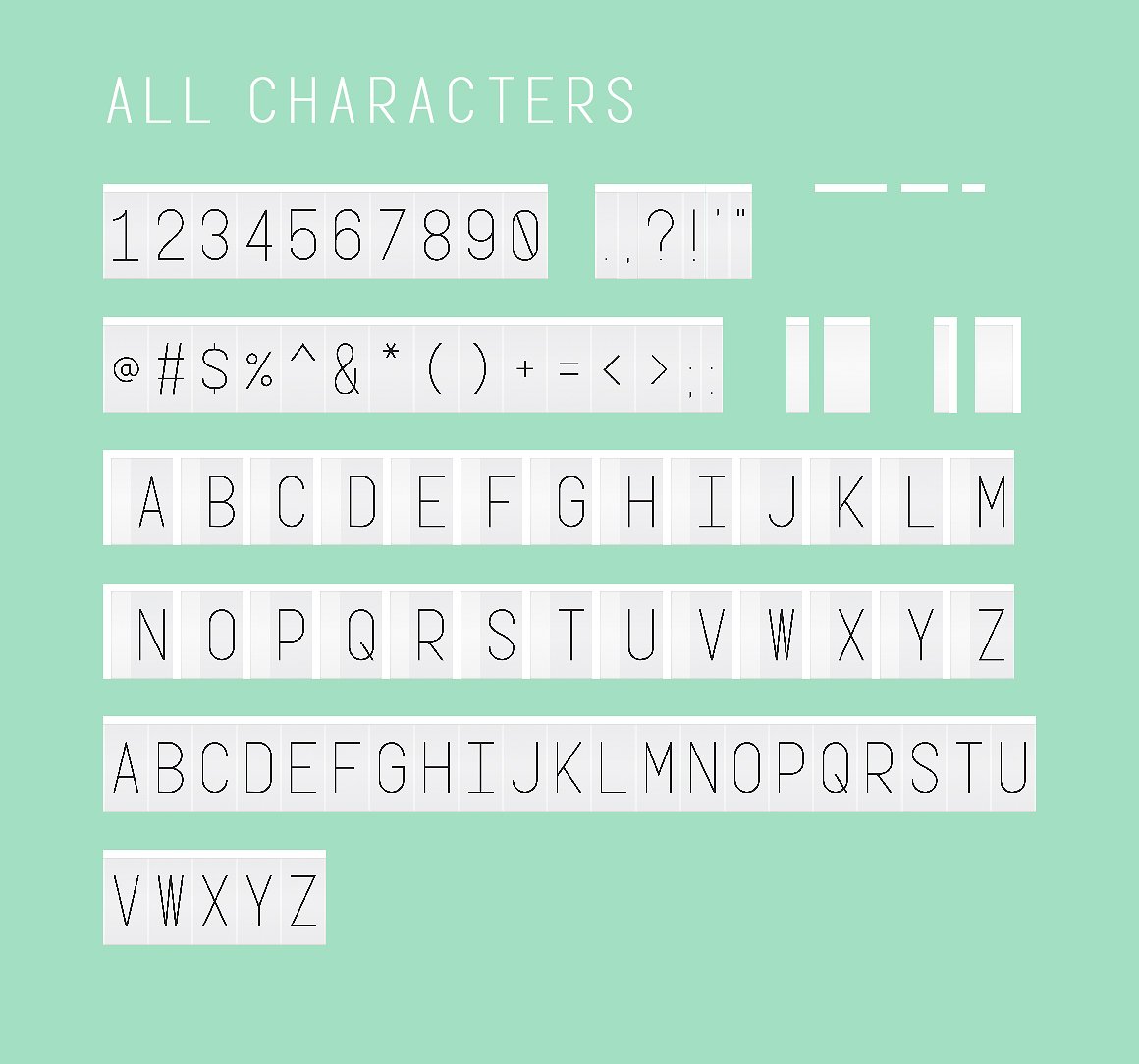 粉色小清新字母Lightbox Color Font #17