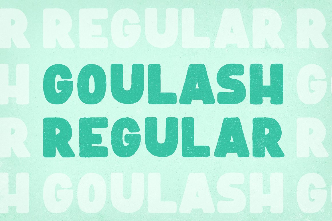 清新蓝色英文Goulash Regular #528584