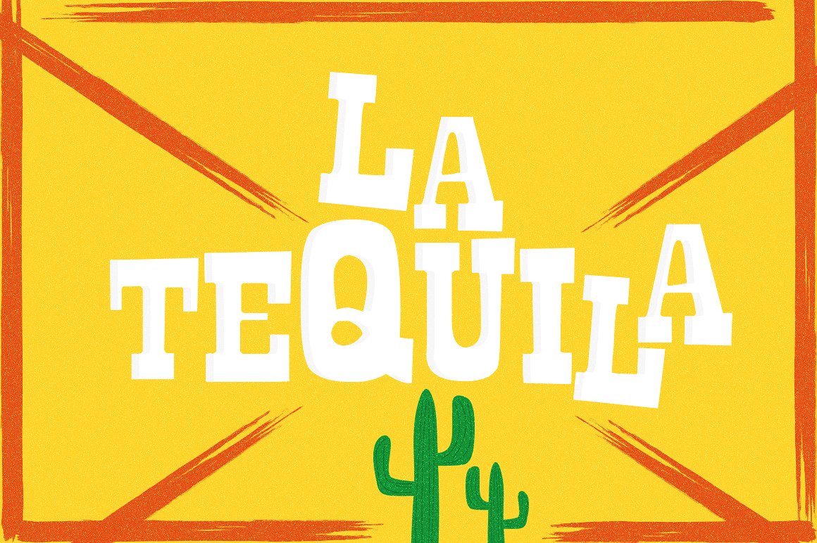 小清新英文封面La Tequila Typeface #71