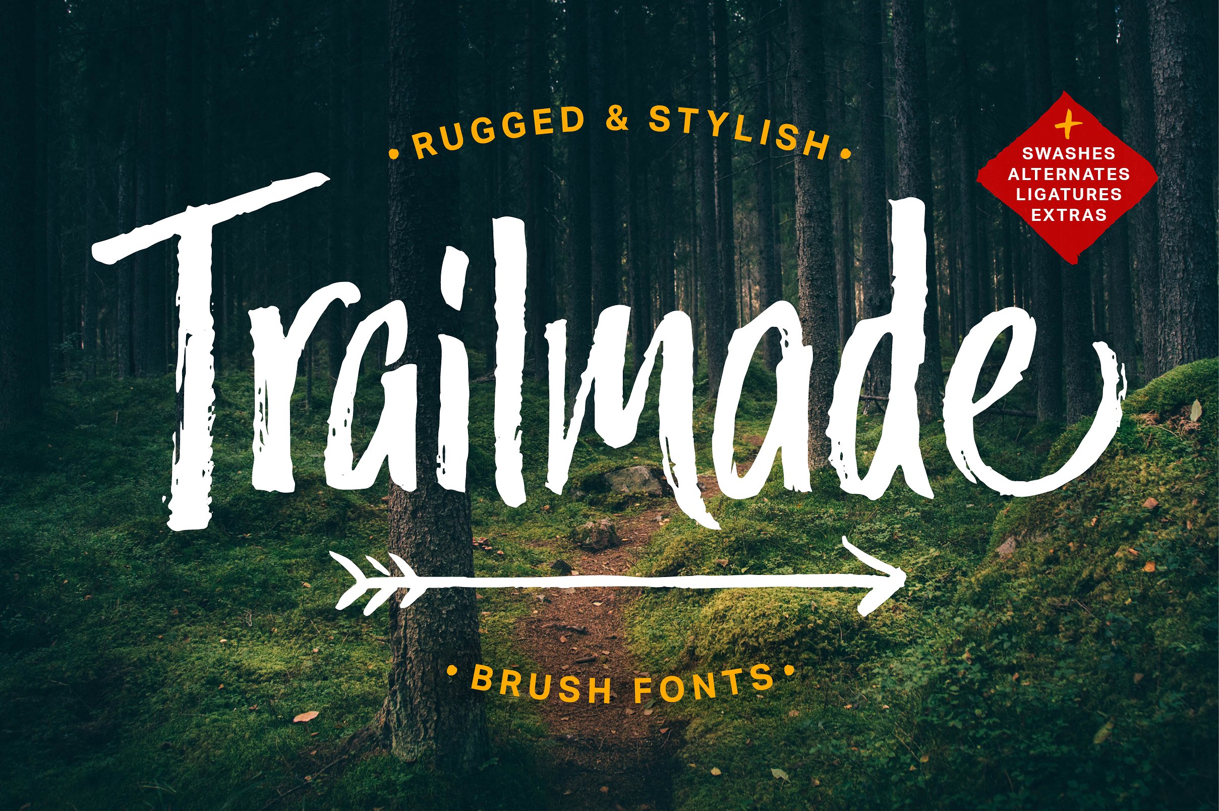 树林风景背景Trailmade Font Family #1