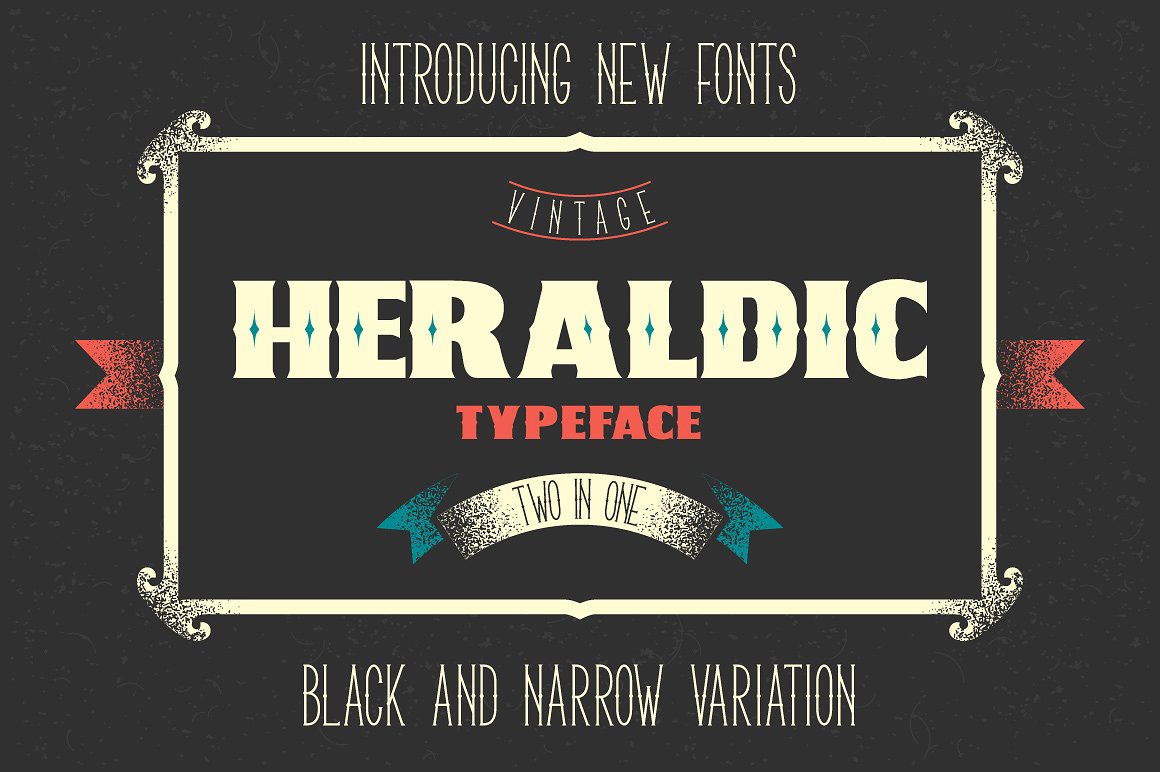 黑色英文封面Heraldic Typefaces Set #