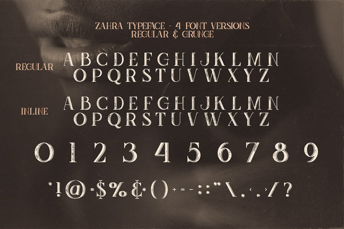 高端英文广告Zahra Typeface #1958807