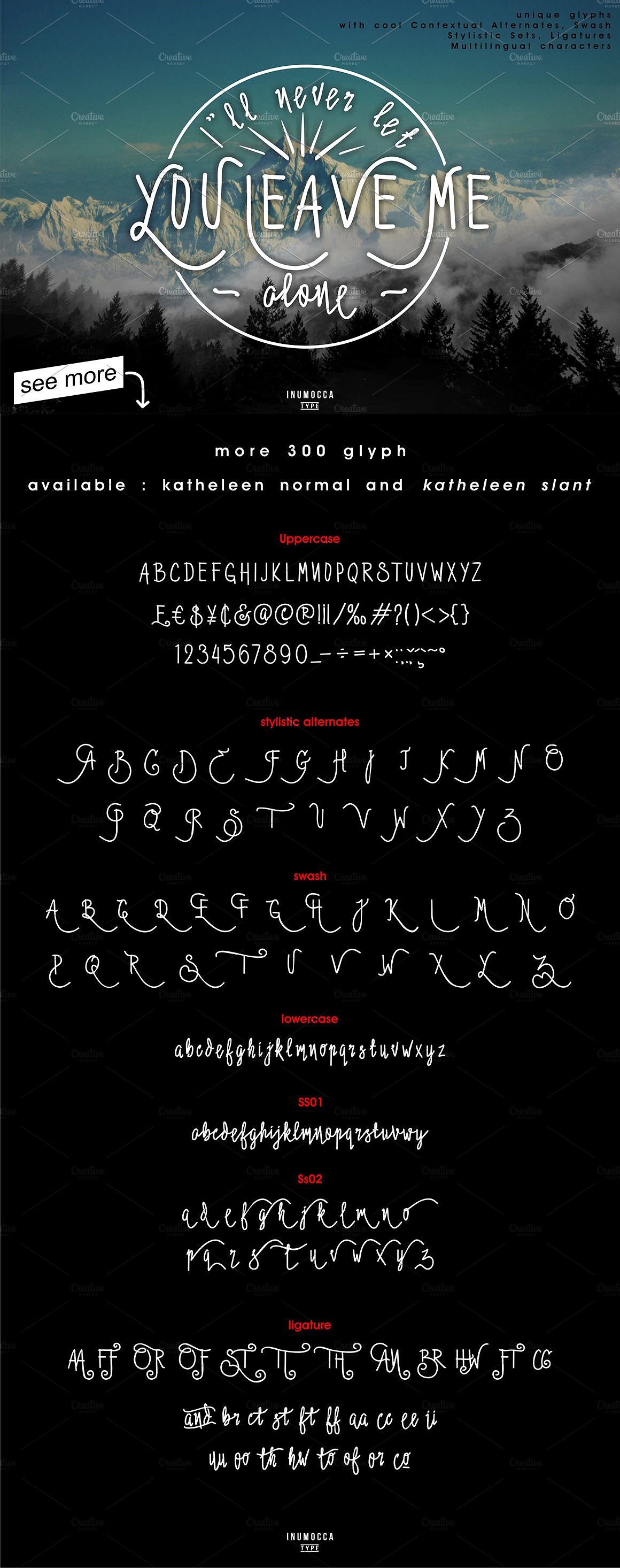 风景英文封面Kathleen Typeface #45426