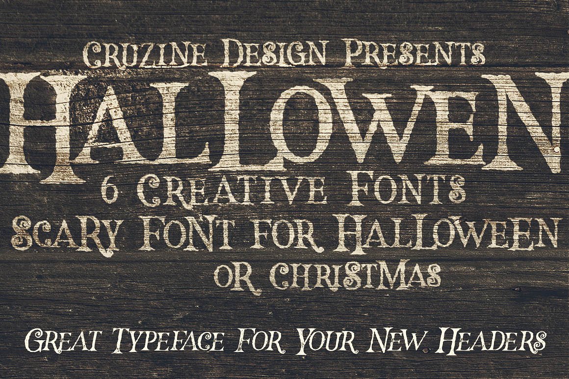 高端古典英文封面Hallowen Typeface #104