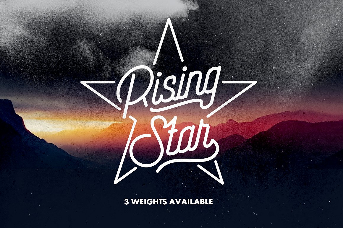 高级英文风景Rising Star Font #931984