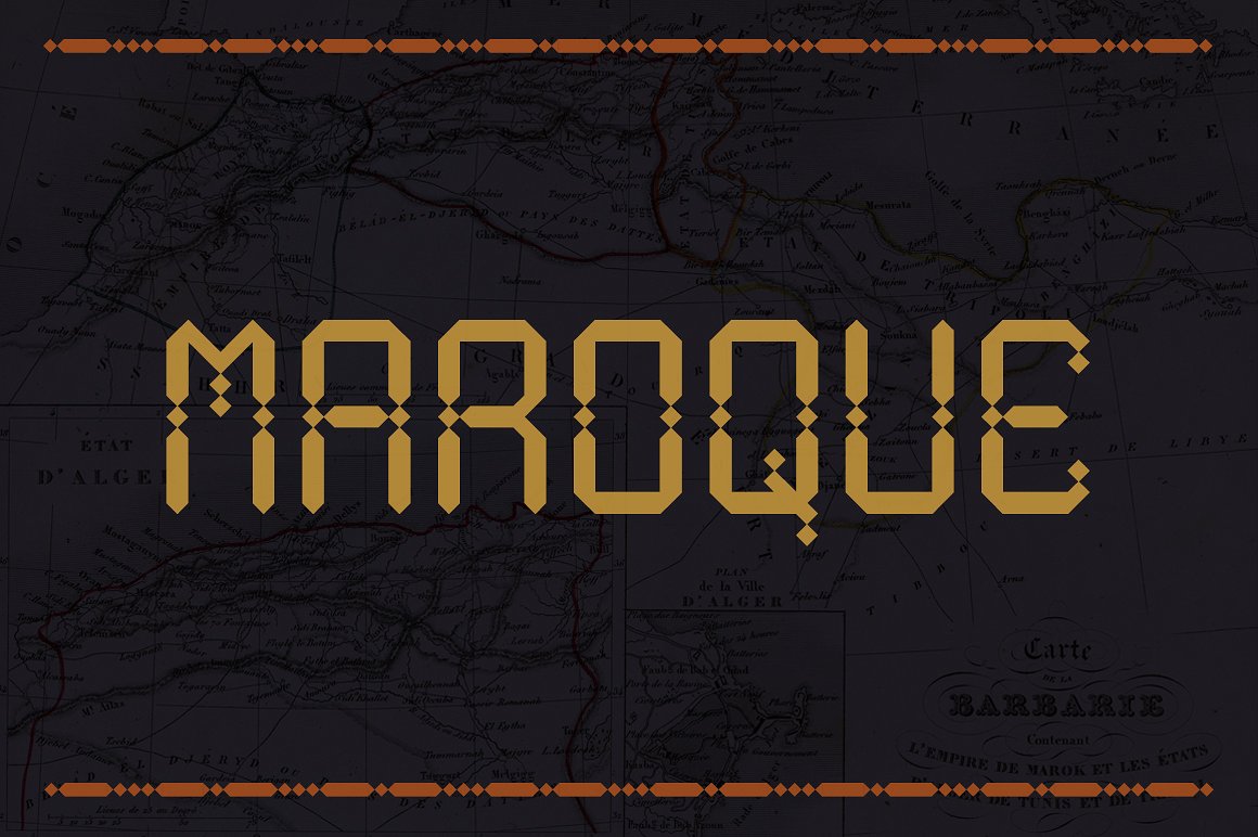 黑色英文封面Maroque Font #29803