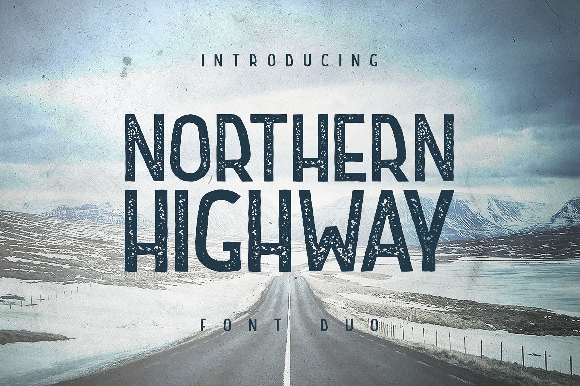 高端风景背景Northern Highway - Font