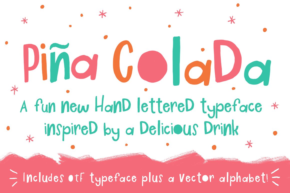 小清新英文封面Pi?a Colada Font #84527