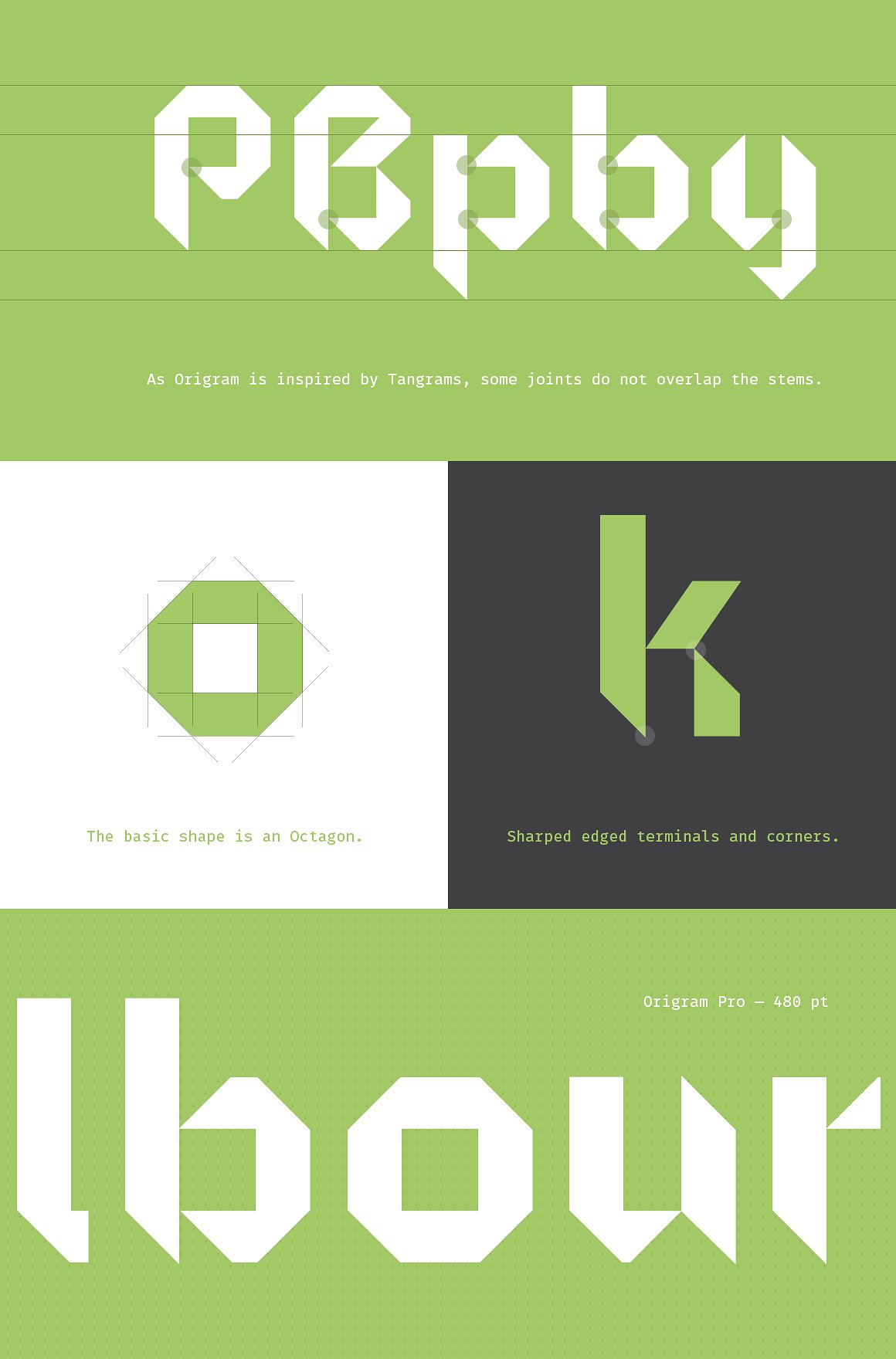 绿色背景封面Origram Pro Typefamily #