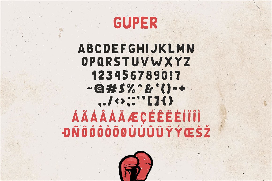 黑色英文背景Guper Sans - Handcrafted