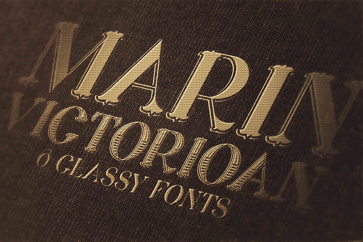 高级绿色英文背景Marin - Victorian Font