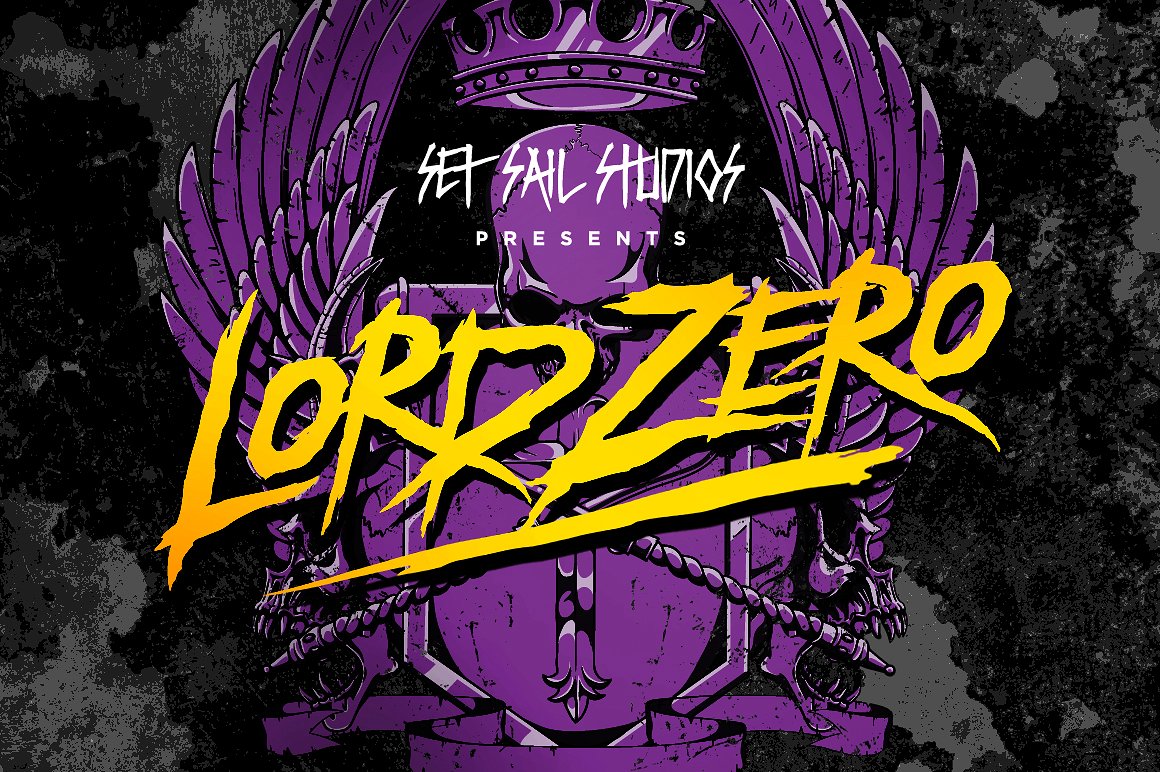 紫色英文背景Lord Zero #221297